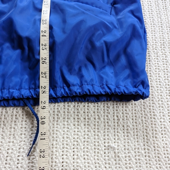 VTG Cardinal Mens Jacket XL Blue Windbreaker Snap Button Drawstring USA Made - Picture 8 of 10
